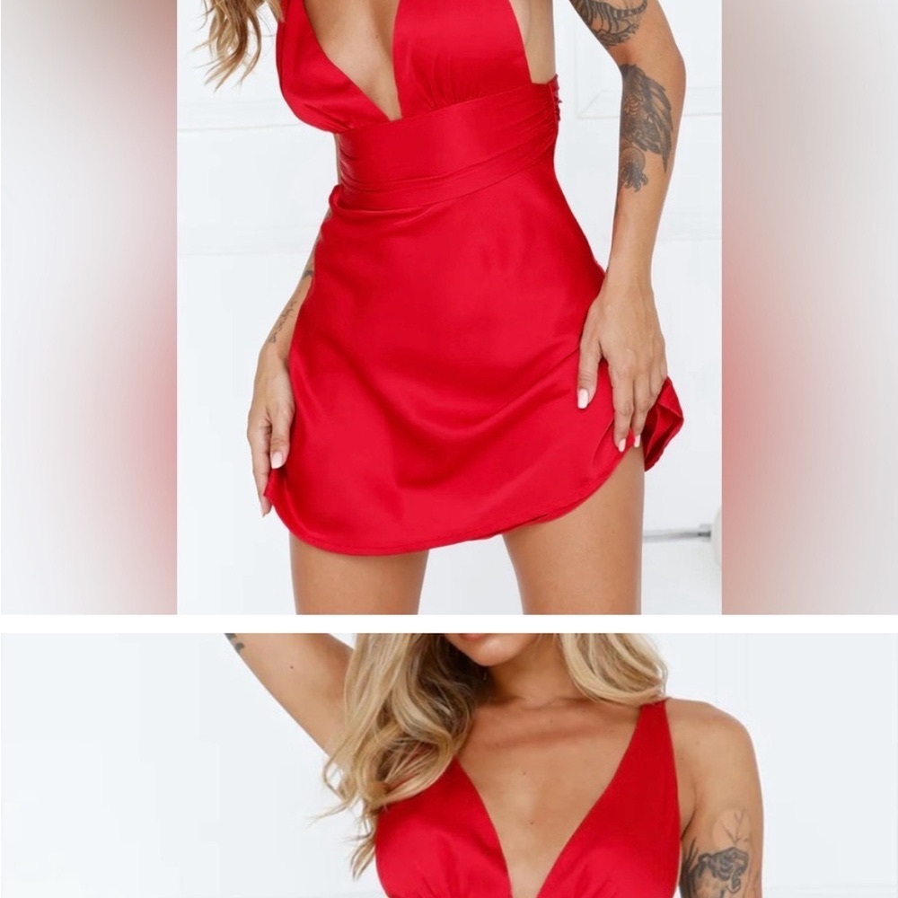 Red cocktail dress